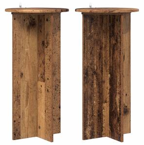 Stojak na rośliny 2 pcs Stare drewno 40 x 40 x 80 cm