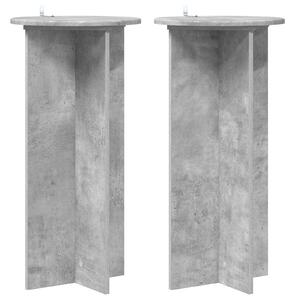 Stojak na rośliny 2 pcs Betonowy szary 40 x 40 x 80 cm