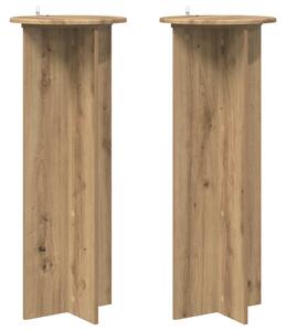 Stojak na rośliny 2 pcs Dąb artisan Ø40 x 100 cm