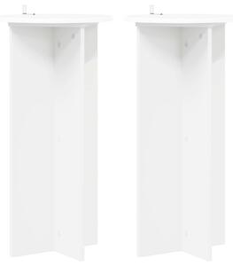 Stojak na rośliny 2 pcs Biały Ø40 x 80 cm Drewno inżynieryjne