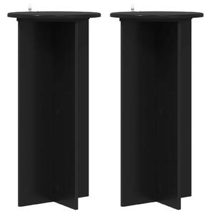 Stojak na rośliny 2 pcs Czarny 40 x 40 x 80 cm
