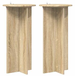 Stojak na rośliny 2 pcs dąb Sonoma 40 x 40 x 80 cm