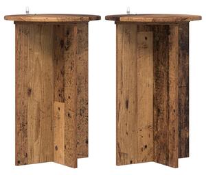 Stojak na rośliny 2 pcs Stare drewno Ø40 x 60 cm