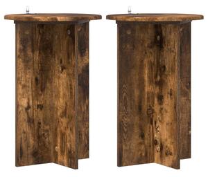 Stojak na rośliny 2 pcs Dąb wędzony Ø40 x 60 cm