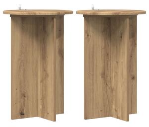 Stojak na rośliny 2 pcs Dąb artisan Ø40 x 60 cm