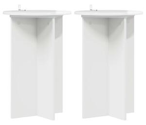 Stojak na rośliny 2 pcs Biały wysoki połysk Ø40 x 60 cm