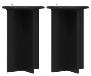 Stojak na rośliny 2 pcs Czarny Ø40 x 60 cm Drewno inżynieryjne