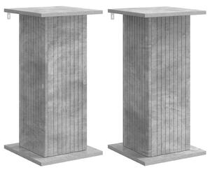 Stojak na rośliny 2 pcs Betonowy szary 30,5 x 30 x 60,5 cm