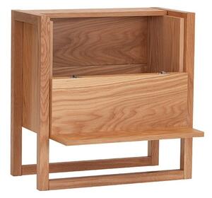 Barek z drewna dębowego w naturalnym kolorze 59x60 cm Woodman NewEst
