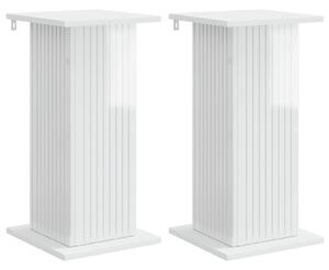 Stojak na rośliny 2 pcs Biały wysoki połysk 30,5 x 30 x 60,5 cm