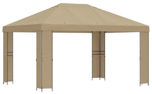 Altana 4 × 3 m Beżowy Poliester i Stal 190 gsm