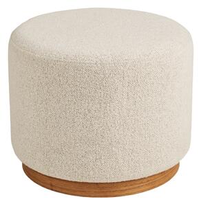 Beżowy puf z materiału bouclé Daisy – House Nordic