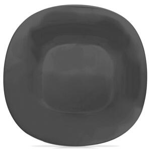 Talerz obiadowy płytki szklany czarny LUNA 26,5 cm