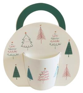 Home Elements kubek porcelanowy z designem świątecznym Las 300 ml w pudełku upominkowym