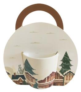 Home Elements Kubek porcelanowy z designem świątecznym Miasto 300 ml w pudełku upominkowym