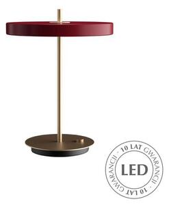Nowoczesna lampa stołowa Asteria - ciemna czerwona, LED