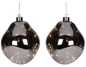 Bombka CHRISTMAS DECORATION Kropla 12 cm Antracytowy (2 sztuki)
