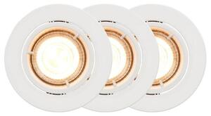 Białe oczka sufitowe Carina - okrągłe, smart light, 3 szt