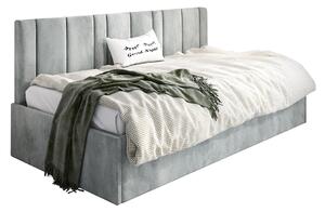 Popielate łóżko leżanka z oparciem Casini 4X - 3 rozmiary
