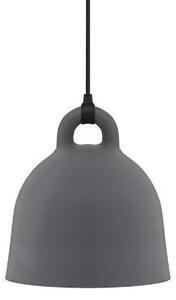 Lampa wisząca Ball S - szara, czarny przewód