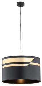Elegancka lampa wisząca Metis - czarno-złoty abażur