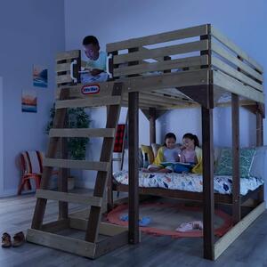 Łóżko piętrowe dla dzieci z biurkiem 4 w 1 JOYDEN + materac GRATIS