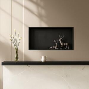 Półka łazienkowa wnękowa HYDROSAN IGA-BL-60X30X7 Czarny mat 60x30x7 cm