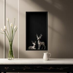Półka łazienkowa wnękowa HYDROSAN IGA-BL-60X30X7 Czarny mat 60x30x7 cm