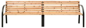 Podwójna ławka ogrodowa, 225 cm, lite drewno jodłowe