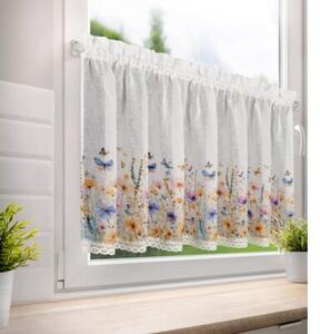 Firana gotowa EUROFIRANY Rozalie 150 x 60 cm BiaÅy