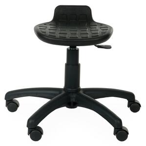 Krzesło Lab Stool czarne do laboratoriów, stanowisk kasowych i stanowisk ochrony