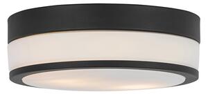Zewnetrzna Nowoczesna lampa sufitowa zewnętrzna czarna 28 cm IP44 - Flavi Oswietlenie zewnetrzne