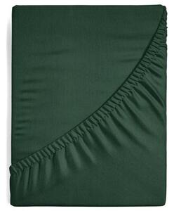 Prześcieradło EUROFIRANY Jersey D91 z gumką 240 x 220 cm Butelkowy zielony