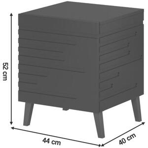 Szafka nocna CAMA MEBLE Nova Czarny (2 szt.)