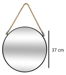 Lustro ścienne okrągłe na sznurku, Ø 37 cm