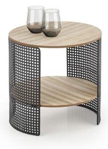 Stolik kawowy TRAFICA 41x41 naturalny/czarny