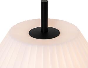 Zewnetrzna Zewnętrzna lampa stołowa czarna z białym kloszem IP44 - Robbert Oswietlenie zewnetrzne