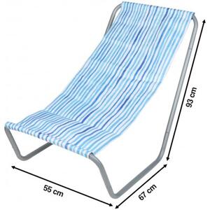 Leżak ENEROCAMP Blue Lines 1047454 Błękitno-granatowo-biały