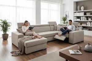 Narożnik OH Phoenix K2 z funkcją spania i elektrycznym relaxem