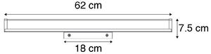 Nowoczesna Kinkiet / Lampa scienna łazienkowy czarny 62 cm IP44 - Cascada Oswietlenie wewnetrzne