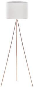 Nowoczesna lampa stojąca podłogowa trójnóg 148 cm biało-miedziana Vistula Beliani