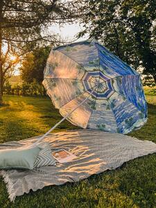 Niebiesko-biały parasol SOLSTICE 180 cm