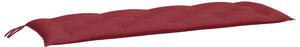 Poduszka na ławkę ogrodową, winna czerwień 150x50x7 cm, tkanina