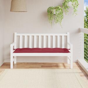 Poduszka na ławkę ogrodową, winna czerwień 150x50x7 cm, tkanina