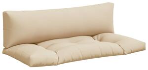Poduszki na sofę z palet, 2 szt., beżowe, tkanina