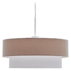 Biało-beżowa lampa wisząca z tekstylnym kloszem ø 40 cm Bianella – Kave Home
