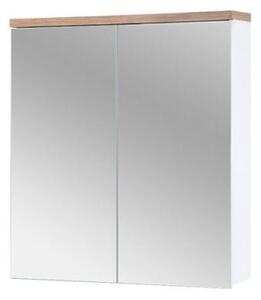 Szafka łazienkowa BALI 841 80 cm biała z lustrem