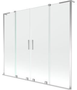 Mexen Velar L Duo parawan nawannowy 2-skrzydłowy rozsuwany 180 x 150 cm, transparent, chrom - 896-180-003-02-01