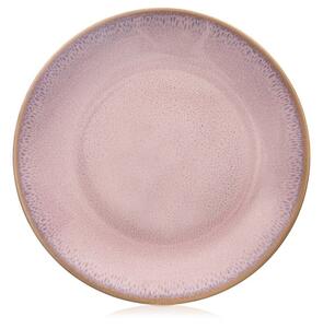 Talerz deserowy ceramiczny różowy GLAZE 20,5 cm