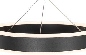 Lampa wisząca czarna okrągła z 3-stopniowym ściemnianiem LED 3-punktowym - Lyani Oswietlenie wewnetrzne